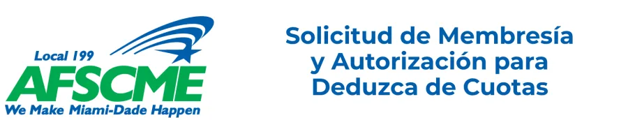 Solicitud de Membresía y Autorización para Deduzca de Cuotas